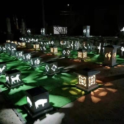 【洛彤】石雕太陽(yáng)能石燈 現(xiàn)代簡(jiǎn)約園林景觀石燈 照明燈庭院戶(hù)外仿古石燈籠