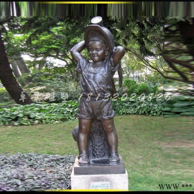 小孩太陽能照明燈雕塑  園林景觀擺件