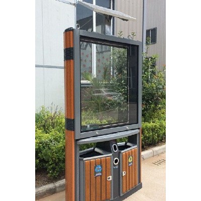 阿克蘇廣告垃圾燈箱，太陽能廣告果皮箱  銘揚