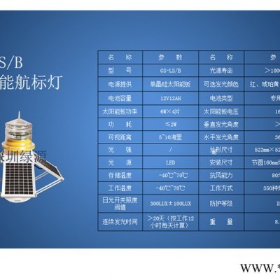綠源燈光 建航  GS-LS/B GPS同步航標燈 合肥太陽能航標燈 遠程遙控遙測