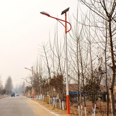 太陽能路燈新農(nóng)村市政電雙臂LED6米5米庭院燈戶外照明廠家