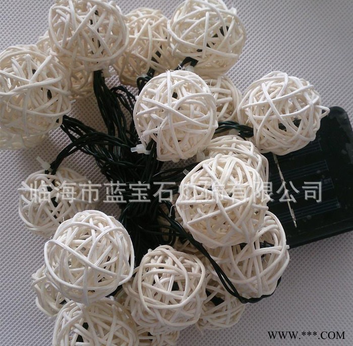 誠信直銷太陽能燈串 LED圣誕裝飾燈 節(jié)日彩燈 藤球串燈