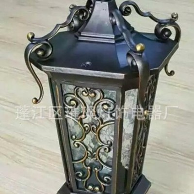 璀璨  直銷LED太陽能柱頭燈 小區花園庭院燈 別墅大門中式圍墻燈 庭院柱頭燈