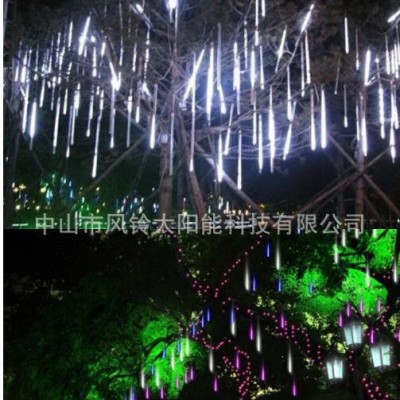 太陽能流星雨燈   太陽能高亮閃爍流星管燈  庭院裝飾燈