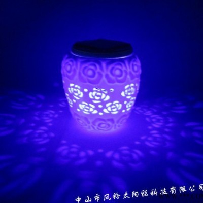 工廠 款太陽能陶瓷燈、太陽能小夜燈、太陽能吧臺(tái)燈