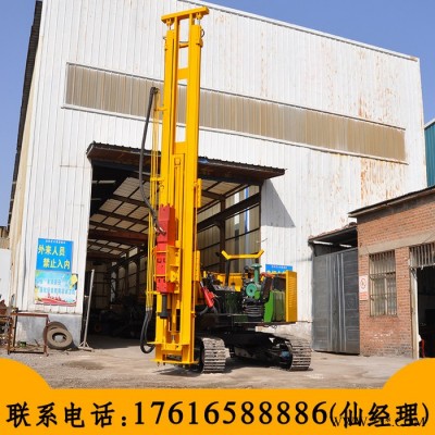 履帶光伏液壓錘打樁機 多功能太陽能履帶打樁機 光伏打樁機