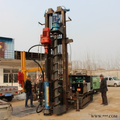 雙動力光伏打樁機 有土有石頭的雙動力頭打樁機