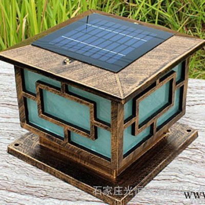 太陽(yáng)能庭院燈 直銷 復(fù)古燈 戶外小區(qū)花園 led石家莊光恒直銷