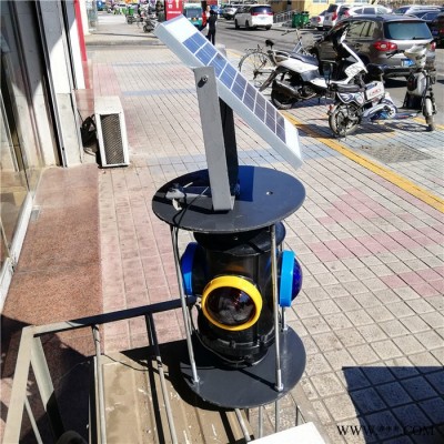 鑫隆旺道岔轉轍器鐵路信號燈 立式扳道器太陽能指示燈 藍黃燈片太陽能信號燈