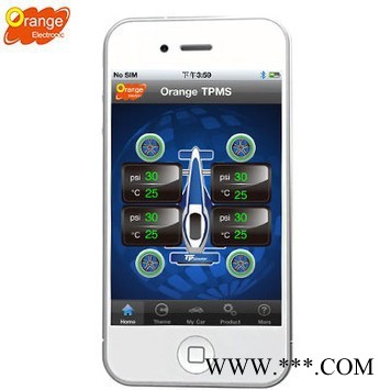 供應(yīng)原產(chǎn)orange 橙的 無線胎壓監(jiān)測系統(tǒng) TPMS整合iphone