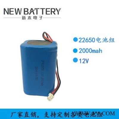 供應22650鐵鋰電池 12V 2000mAh磷酸鐵鋰電池組