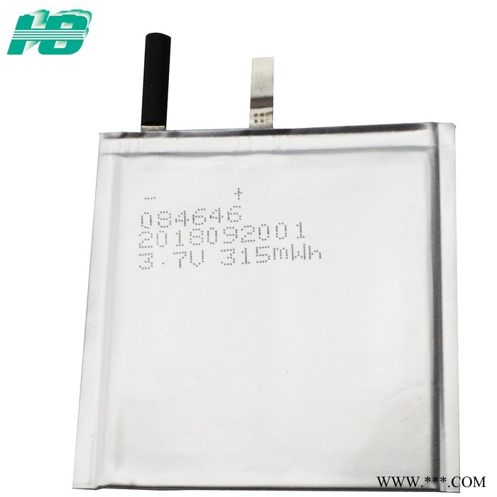 高溫鋰電池100℃超薄鋰電池084646厚度0.8mm聚合物鋰電池高溫電池