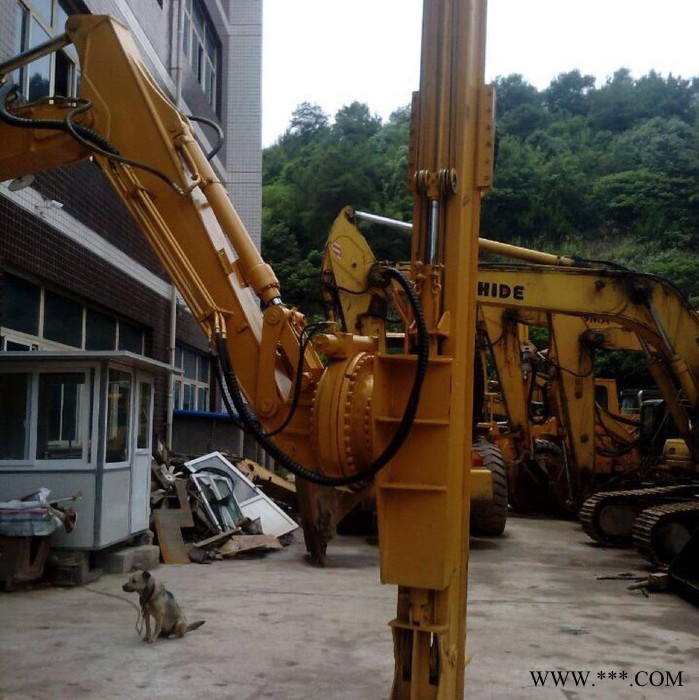 挖改太陽能樁孔鉆機-光伏發電 挖鉆機 |挖改潛孔鉆機|空壓機外帶|可旋轉360°，接桿