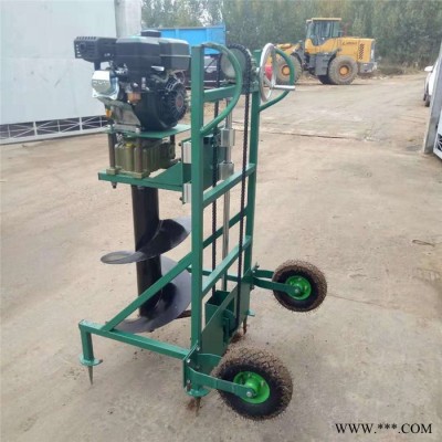 雙人手提工程埋樁挖坑機 光伏工程打樁機 汽油大馬力大棚立柱打眼機
