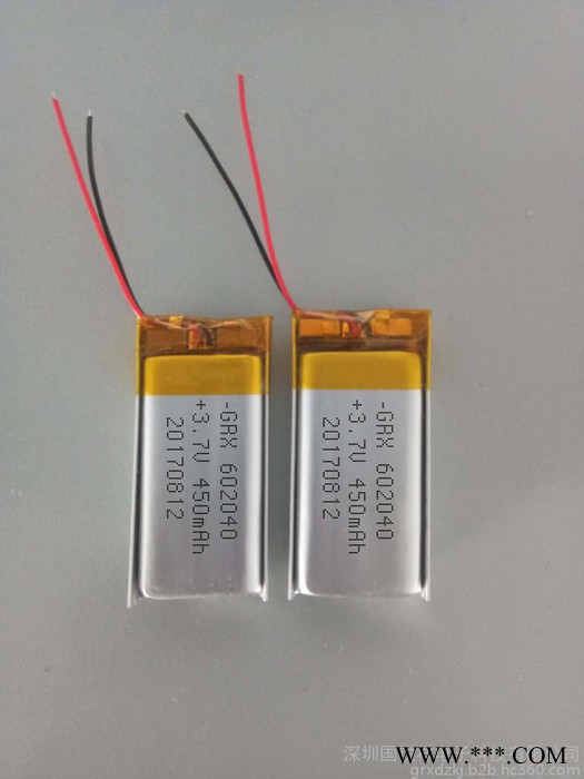 聚合物鋰電池GRX602040-450mah專業生產80度高溫鋰電池