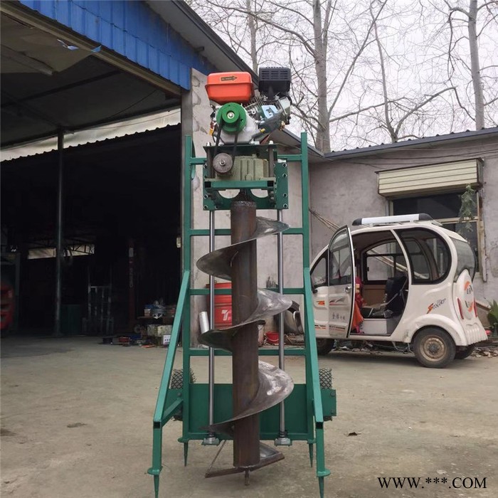 河北光伏發電鉆眼機 河南各種螺旋鉆眼機 籬笆護欄葡萄園打眼機富興
