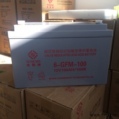 太陽神蓄電池6-FM-100光伏系統UPS直流屏用12V100AH現貨