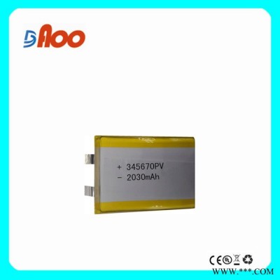 高品質 3.7V聚合物鋰電池   345670PV 2030mAh 手機充電電池