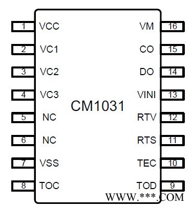 創芯微cm1031 鋰電池保護芯片