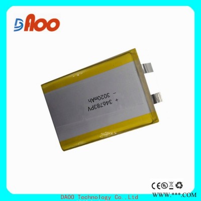 高品質 高質量 3.7V聚合物鋰電池  346783PV 3020mAh 可充電電池
