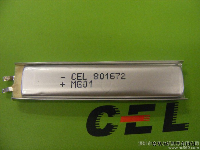 供應CEL801672聚合物鋰電池3.7V
