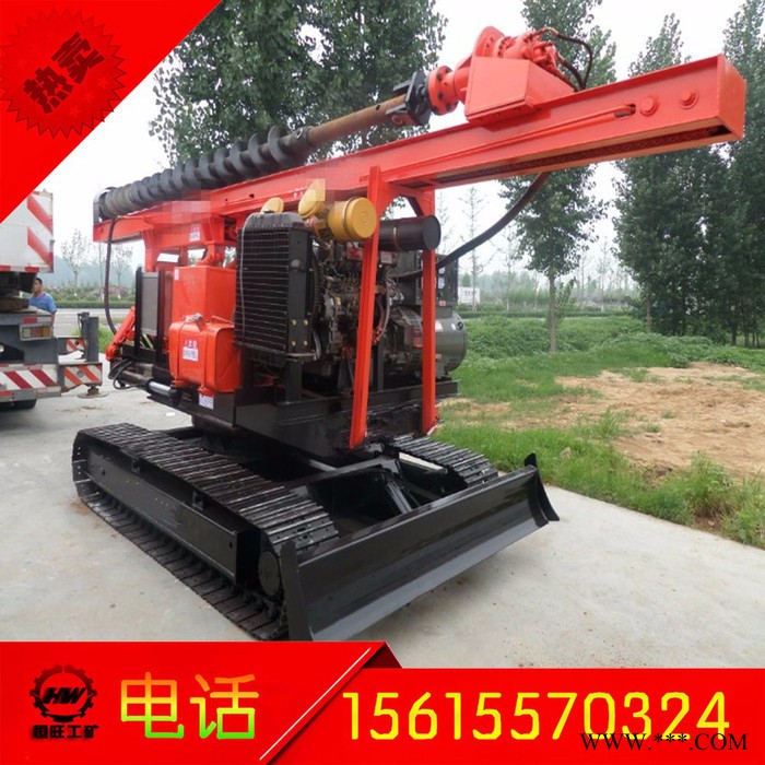 恒旺 太陽(yáng)能光伏打樁機(jī) 旋轉(zhuǎn)式履帶打樁機(jī) HZDX-300L電動(dòng)旋轉(zhuǎn)履帶打樁機(jī)
