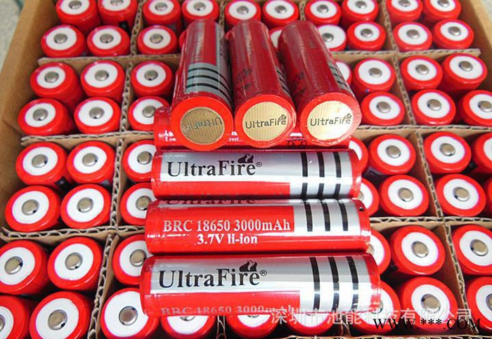神火帶保護板加尖帽18650鋰電池，專用手電筒強光手電