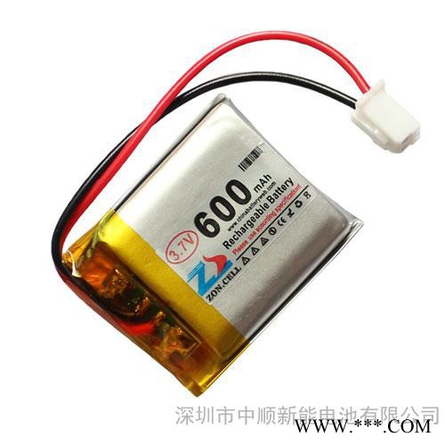 中順芯 3.7V 600mAh 602530聚合物鋰電池