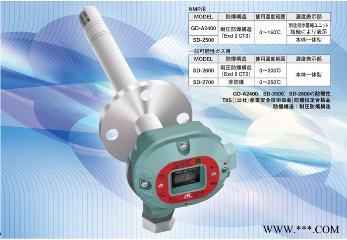鋰電池正極片涂布機可燃性溶劑NMP/DMAC日本理研報警器