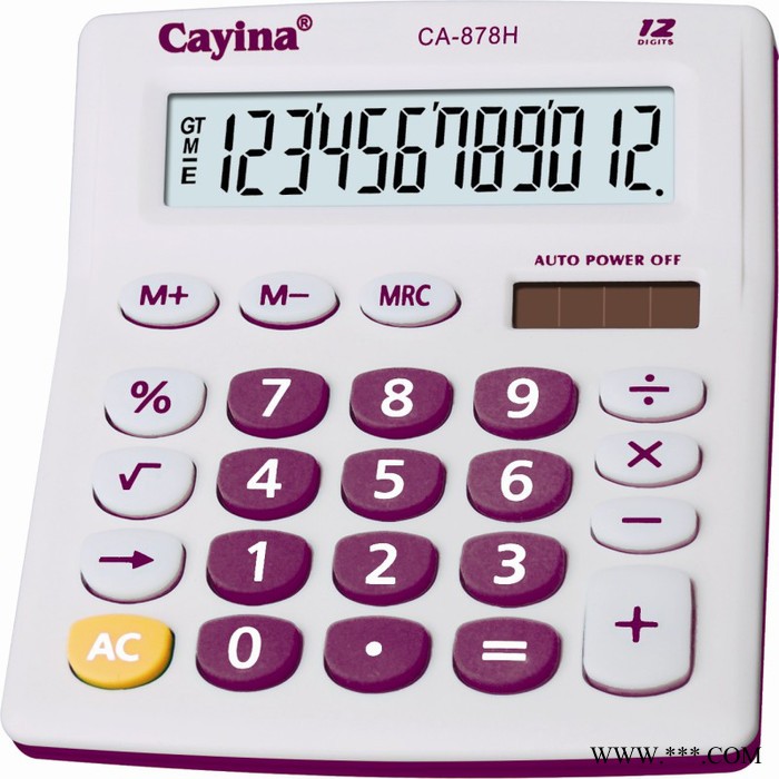 供應CA-878H嘉億能彩色卡通太陽能辦公計算器