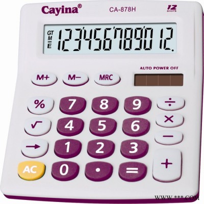 供應CA-878H嘉億能彩色卡通太陽能辦公計算器