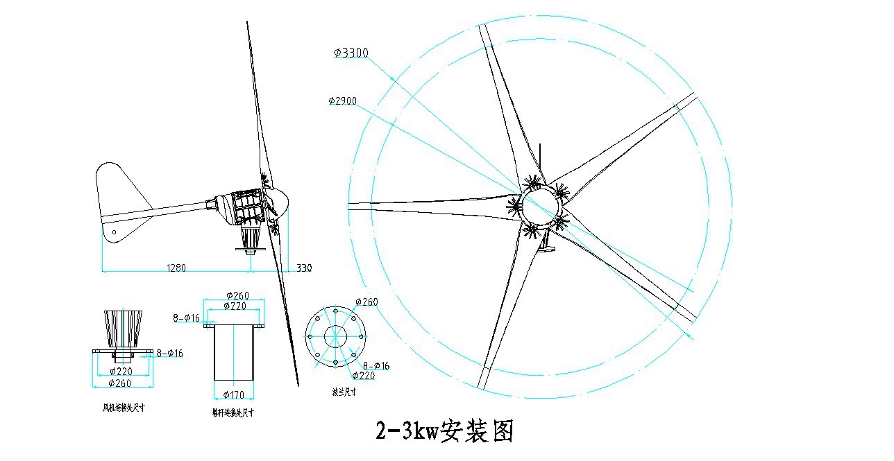 3安裝葉片