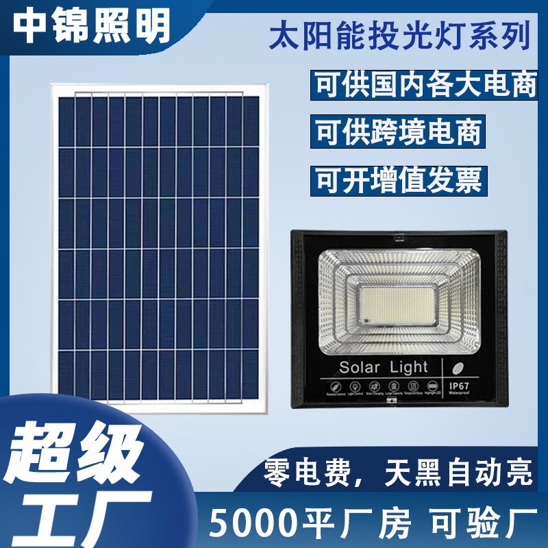 惠民新款太陽能燈戶外照明庭院燈太陽能投光燈新農(nóng)村路燈廠家直銷