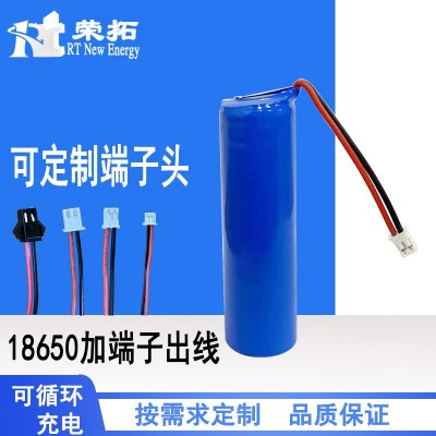 18650鋰電池組加保護板加端子出線消毒噴槍體溫槍小風扇充電電池