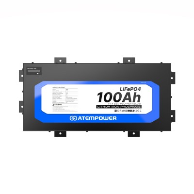 房車用超薄形易安裝省空間12V 100AH磷酸鐵鋰電池電瓶