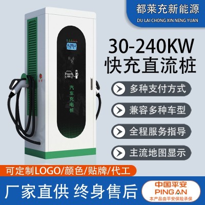 新能源汽車充電樁120/60kw雙槍直流樁快充通用大功率商 用充電樁