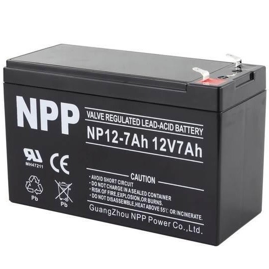 NPP/耐普蓄電池 NP12-7Ah/12V7AH地攤照明電梯 UPS免維護蓄電池