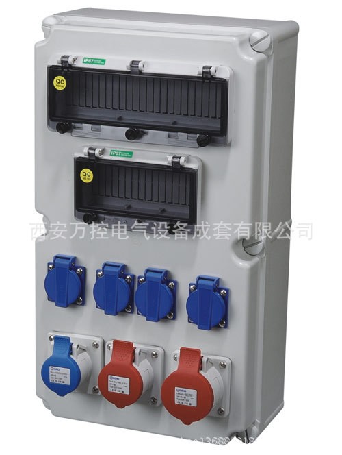 新型手提式工業(yè)插座箱戶外防水配電箱多功能組合電源箱空盒PC材質